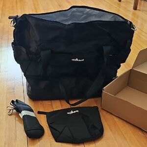 Stylish Black Men’s Overnight Bag Set